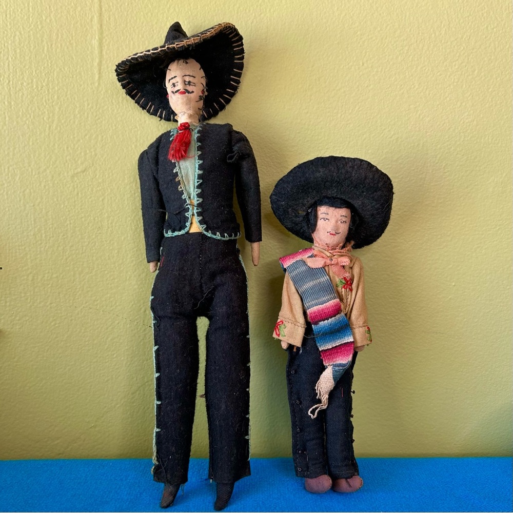 Vintage Mexican Folk Art Dolls